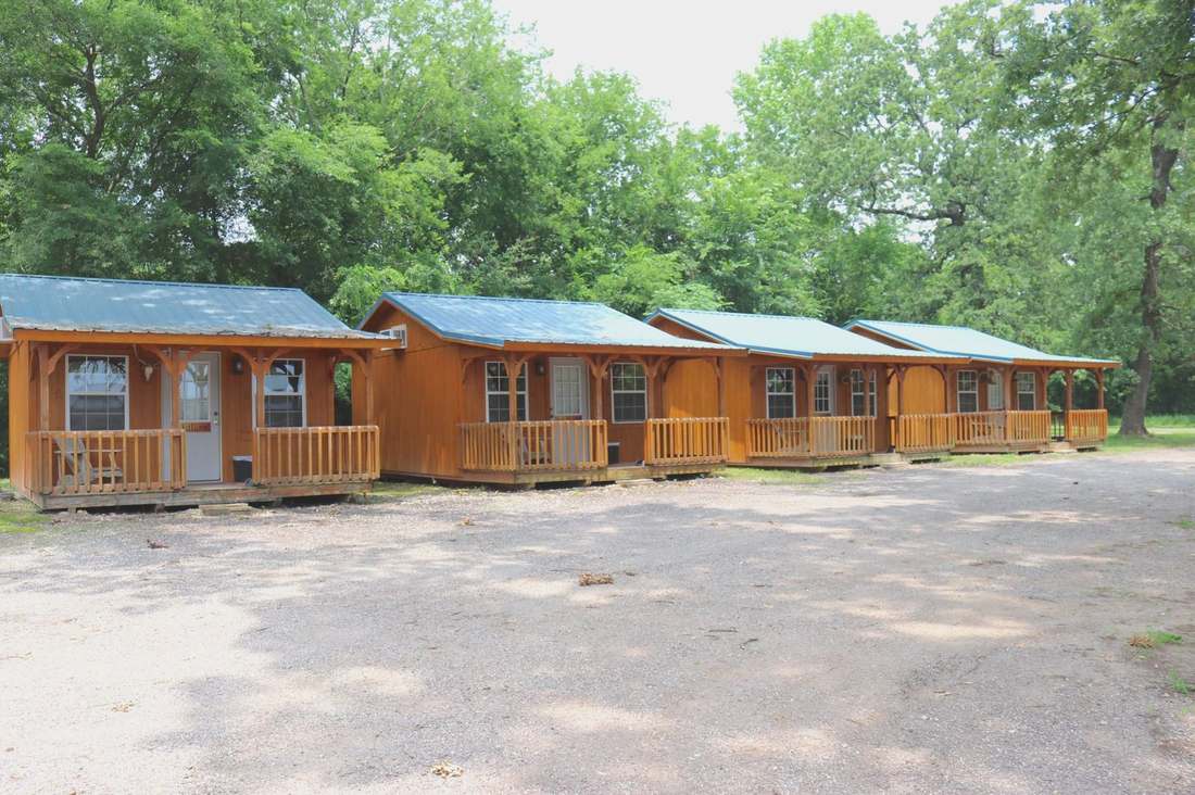 Guest cabins at Rustic Springs Ranch