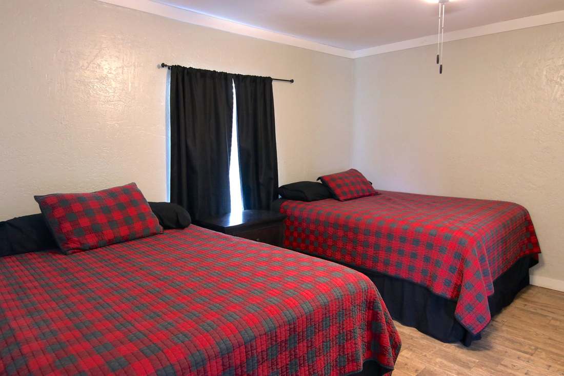 A bedroom in the ranch lodging