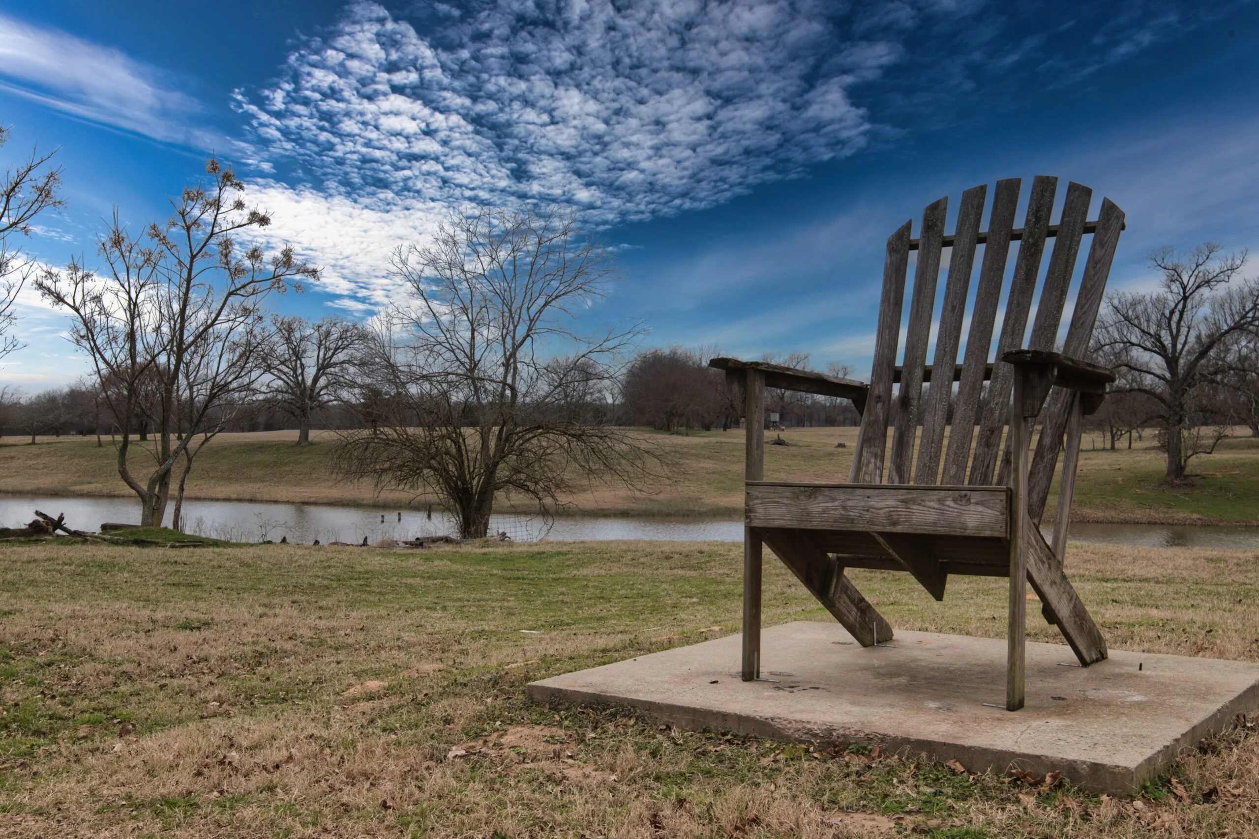 Big chair at Rustic Springs Ranch